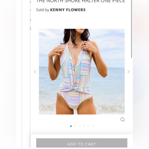 Watercolors Kenny Flowers THE North Shore Deep V Halter One Piece - Picture 1 of 5